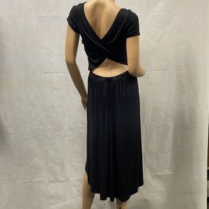 Poetry Black T-Shirt Back Cut-Out Dress